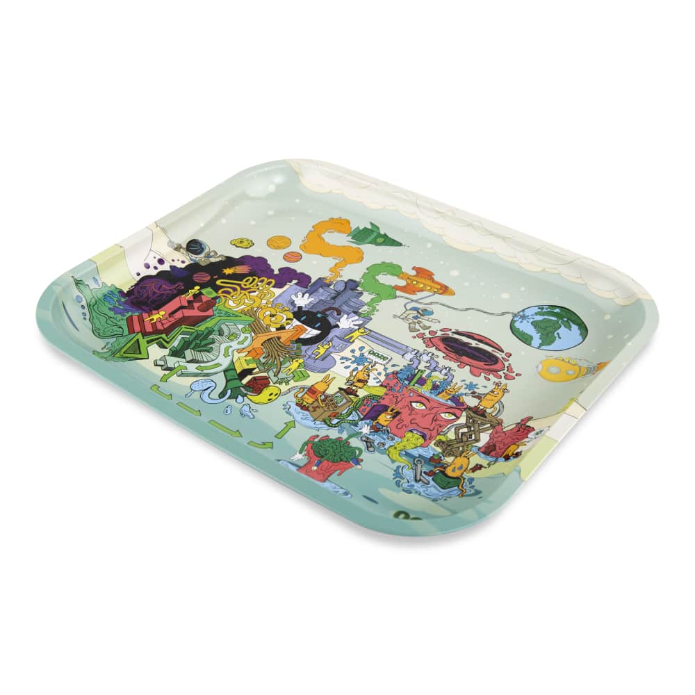 Ooze Rolling Tray - Metal - Large - Discreet Smoker