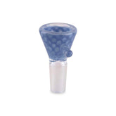 Custom Glass 14mm Blue Slyme Honeycomb Funnel Shape Flower Bowl