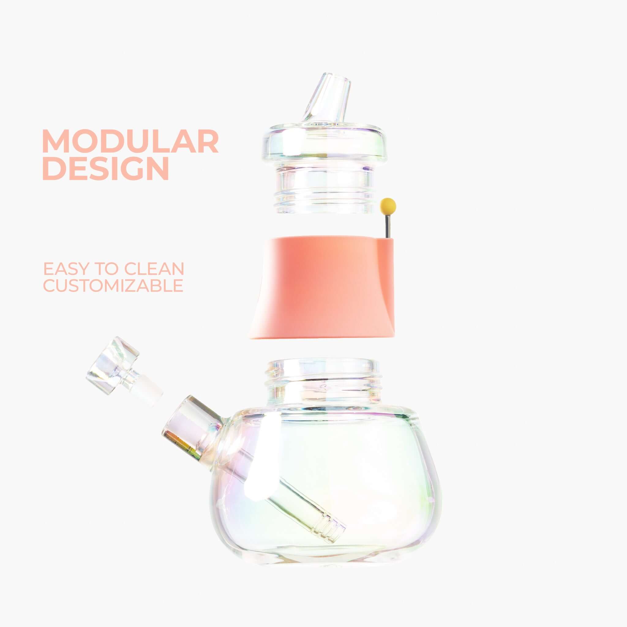 The Bubbler Iridescent - Bubblegum - Discreet Smoker