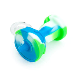 Silicone Carb Cap With Glass Bowl Screen - Discreet Smoker