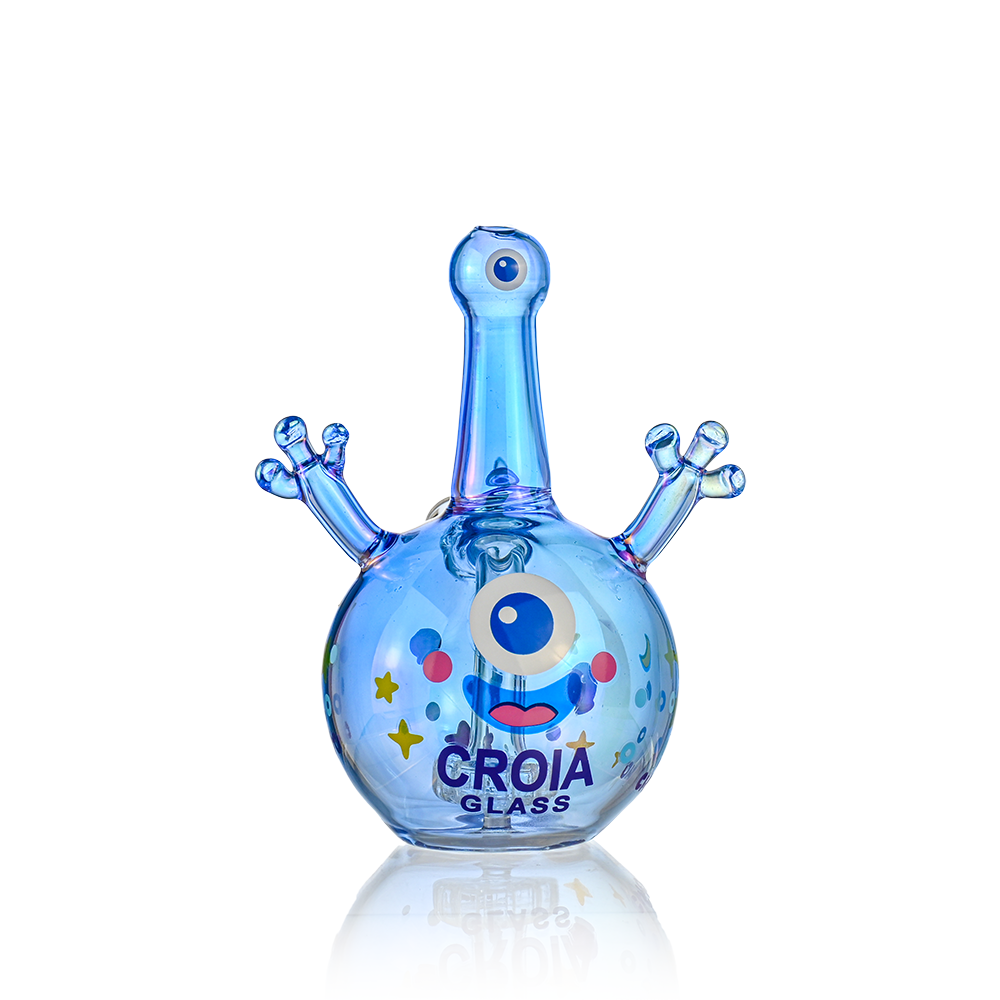 Cyclops Monster Mini Dab Rig with Showerhead Perc | Croia Glass - Discreet Smoker
