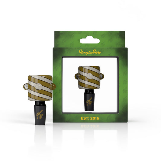 Honeybee Herb Cylinder Whirl Wig Wag Bong Bowl - Discreet Smoker