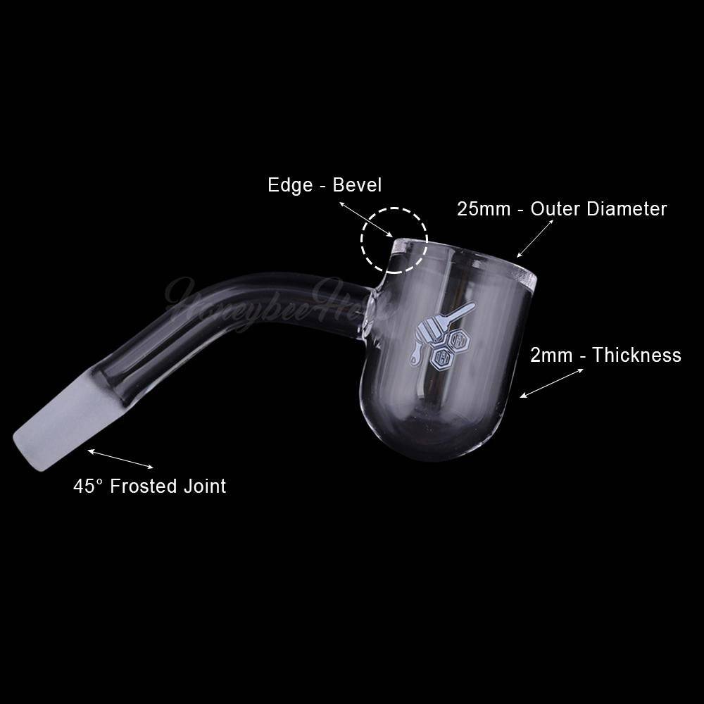 HONEY BEVEL BOWL QUARTZ BANGER - 45° DEGREE | YL - Discreet Smoker