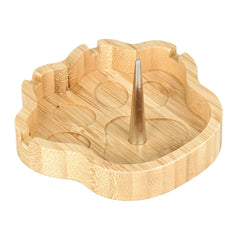Bamboo Dog Paw Spiked Ashtray | 4.25" x 4" - Discreet Smoker