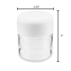 3oz Child Resistant Glass Jar and Cap 160ct Bulk - Discreet Smoker