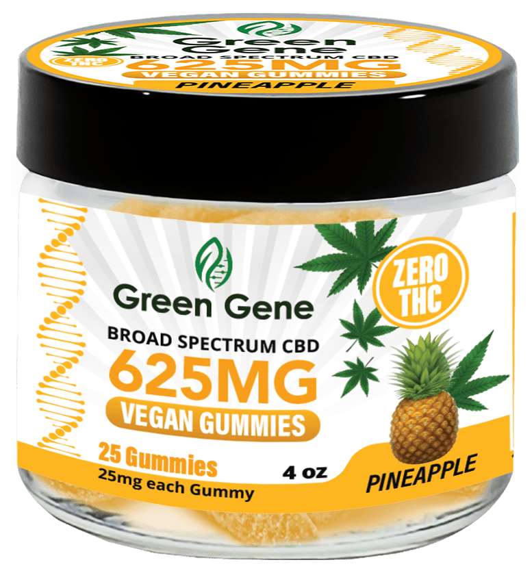 Green Genie CBD Vegan Pectin Infused Gummies w/ B12 Vitamins (625MG - 2500MG) - Discreet Smoker