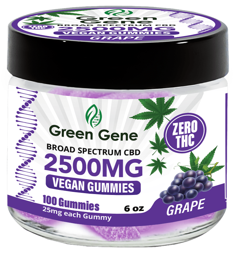Green Genie CBD Vegan Pectin Infused Gummies w/ B12 Vitamins (625MG - 2500MG) - Discreet Smoker