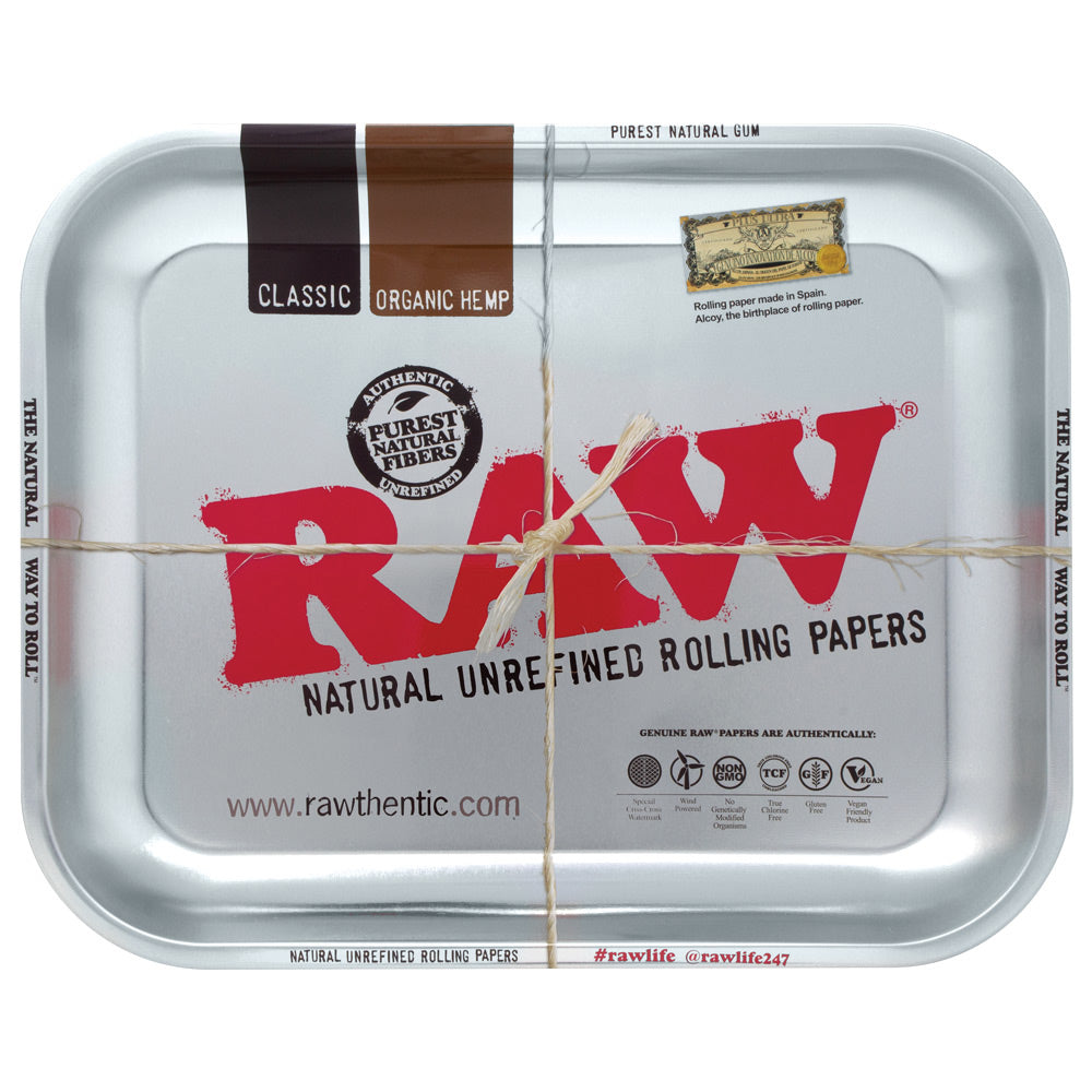 RAW High Sided Steel Rolling Tray - Discreet Smoker