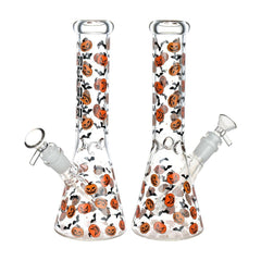 Pulsar Cackling Pumpkins Batty Beaker Glass Water Pipe | 14mm F - Discreet Smoker