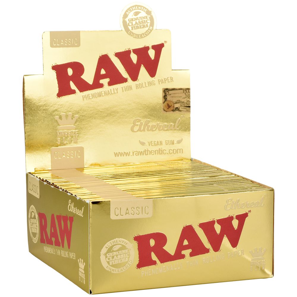Raw Ethereal Rolling Papers - Classic / 32pc / King Size Slim 50ct - Discreet Smoker