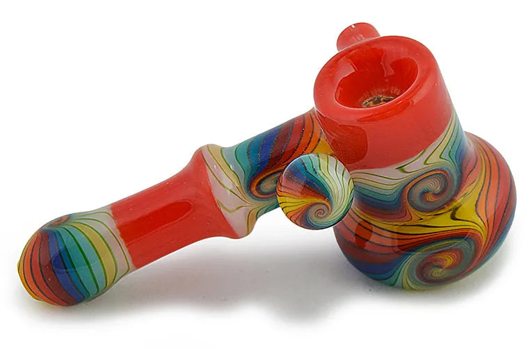 Dichro Wig Wag Glass U.S. Color Hammer Bubbler - Discreet Smoker