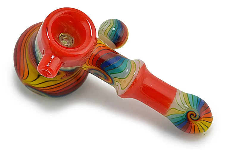 Dichro Wig Wag Glass U.S. Color Hammer Bubbler - Discreet Smoker