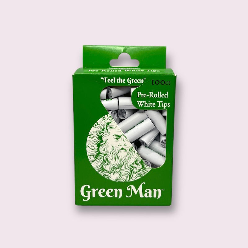 Green Man 100ct Pre-Rolled Tips Box - Discreet Smoker