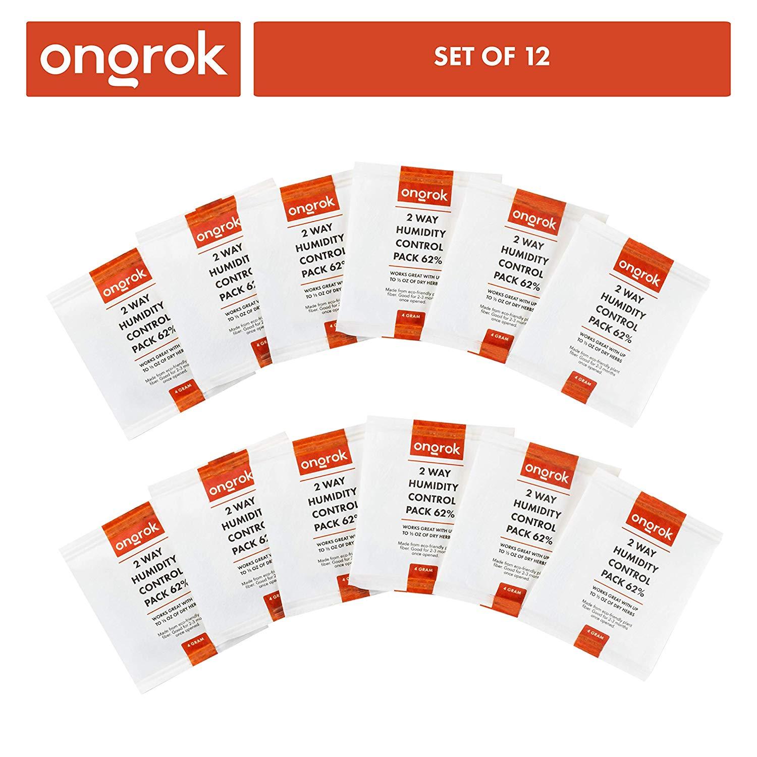 Ongrok 2-Way 62% Humidity Packs | 3 sizes (Small, Medium, Large) - Discreet Smoker