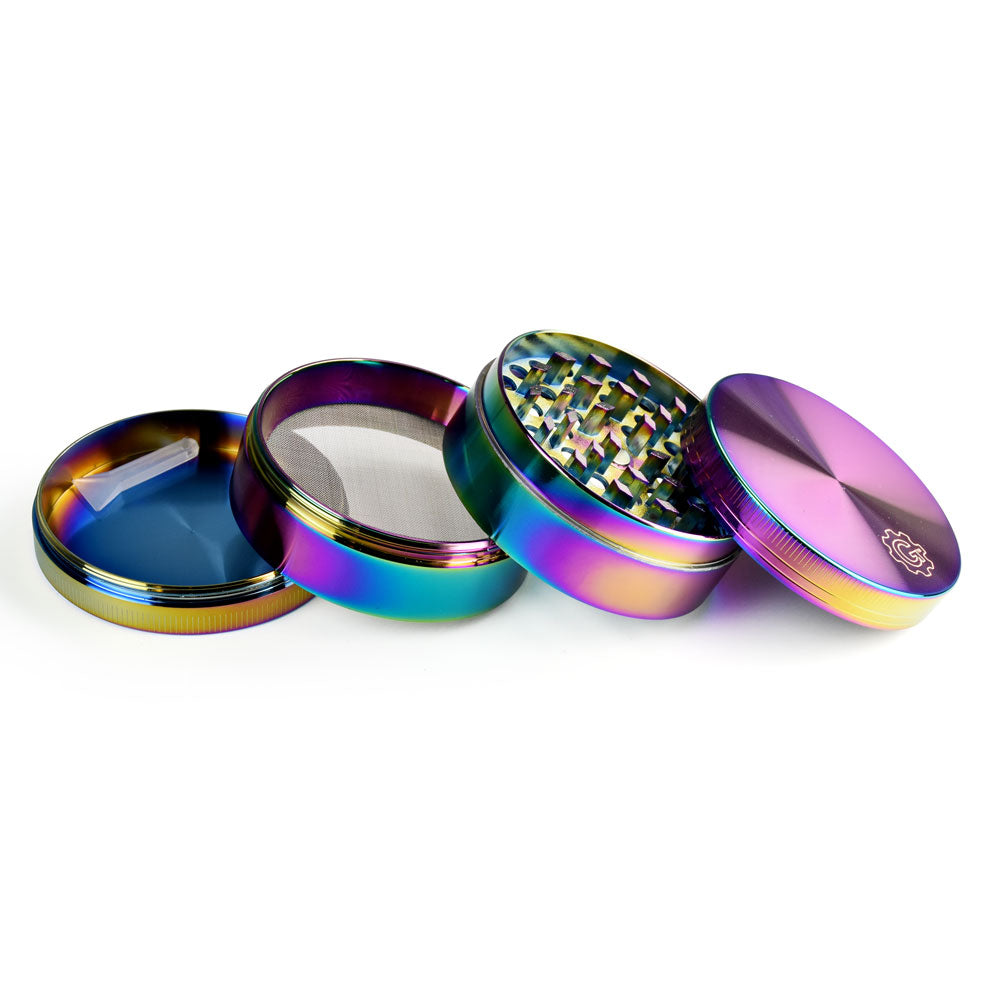 Pulsar Anodized Zinc Grinder - 4pc / 2.2" / Chameleon - Discreet Smoker