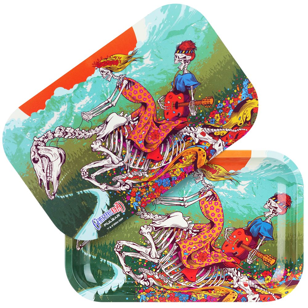 Grateful Dead x Pulsar Rolling Tray & Lid Kit - Dead Horse / 11" x 7" - Discreet Smoker