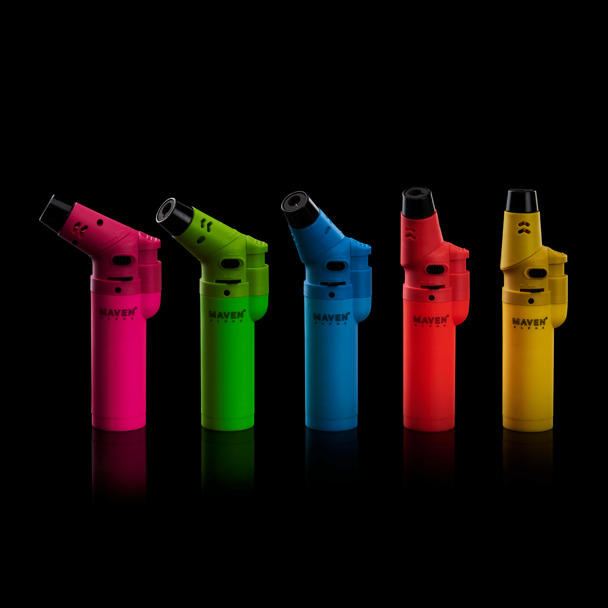 Maven Alpha Neon Collection - 5 Pack - Discreet Smoker