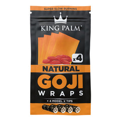 King Palm Goji Wraps & Filter Tips | 4pk | 15pc Display - Discreet Smoker