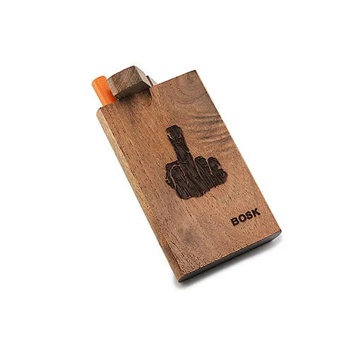 Handmade Wooden Middle Finger Dugout w/ One Hitter - Discreet Smoker