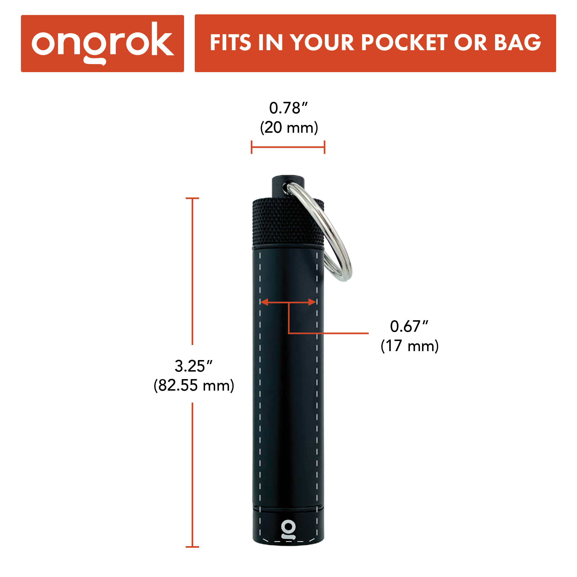 Ongrok Aluminum Storage Keychain - Discreet Smoker