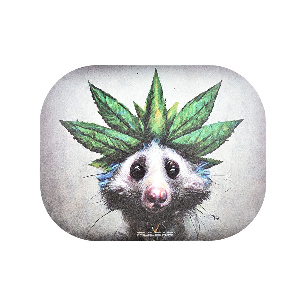 Pulsar Mini Metal Rolling Tray w/ Lid - Opotsum / 7"x5.5" - Discreet Smoker