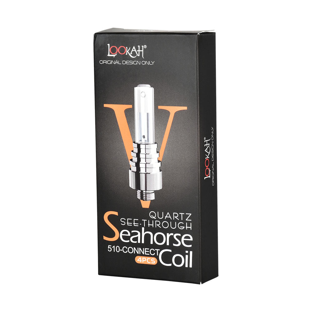 Lookah Seahorse Quartz See-Through Coil - 4 Pack - Discreet Smoker