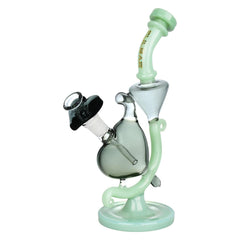 Pulsar Heart Recycler Water Pipe - 8.5" / 14mm F / Blue Pink - Discreet Smoker