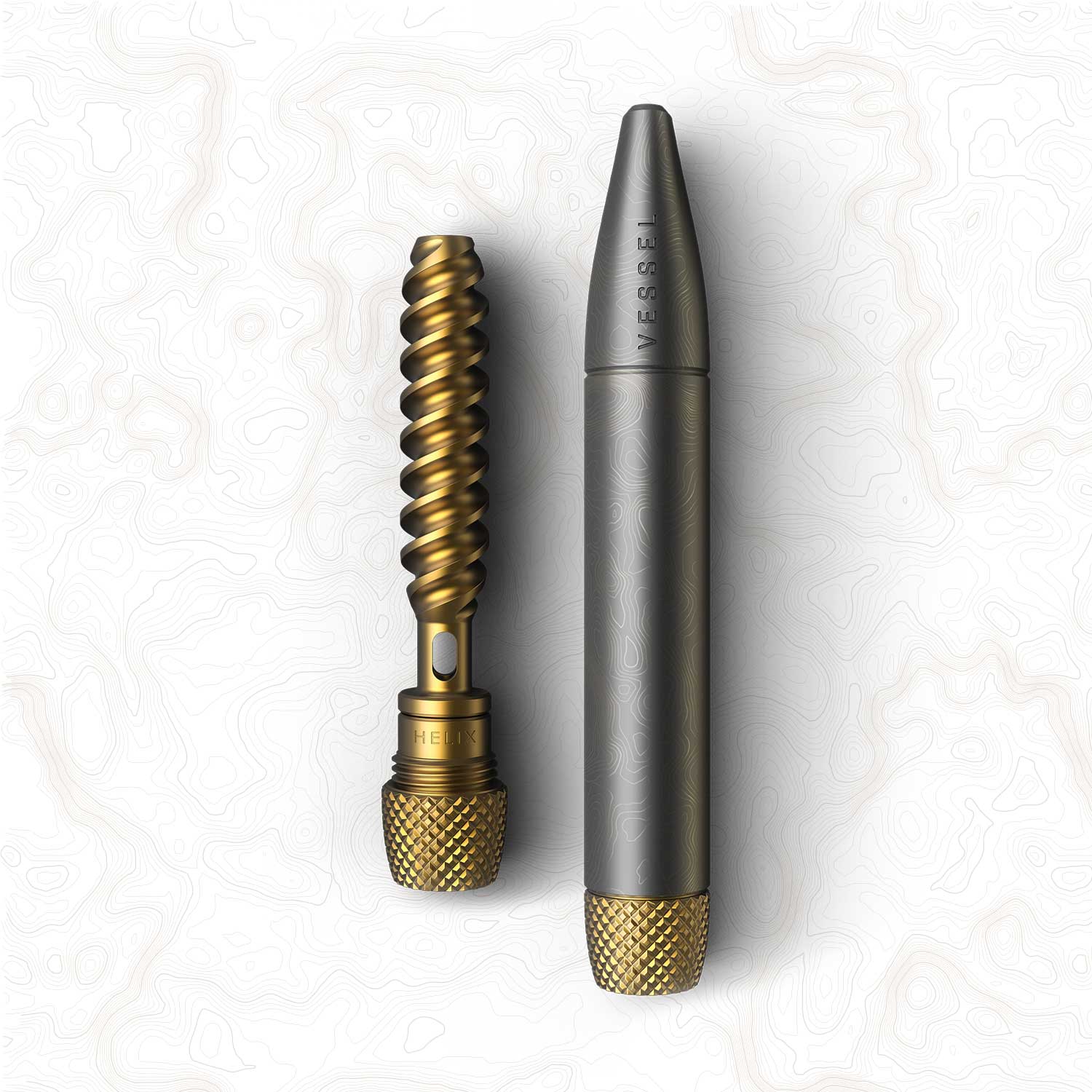Helix pipe Gunmetal by vessel - Discreet Smoker