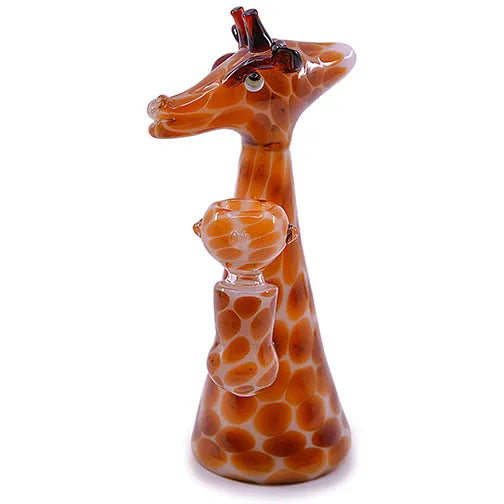 Glass Bubbler - Mrs. Giraffe (6") - Discreet Smoker
