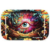 Pulsar Metal Rolling Tray - Sunflower Of The Mind / 11"x7" - Discreet Smoker