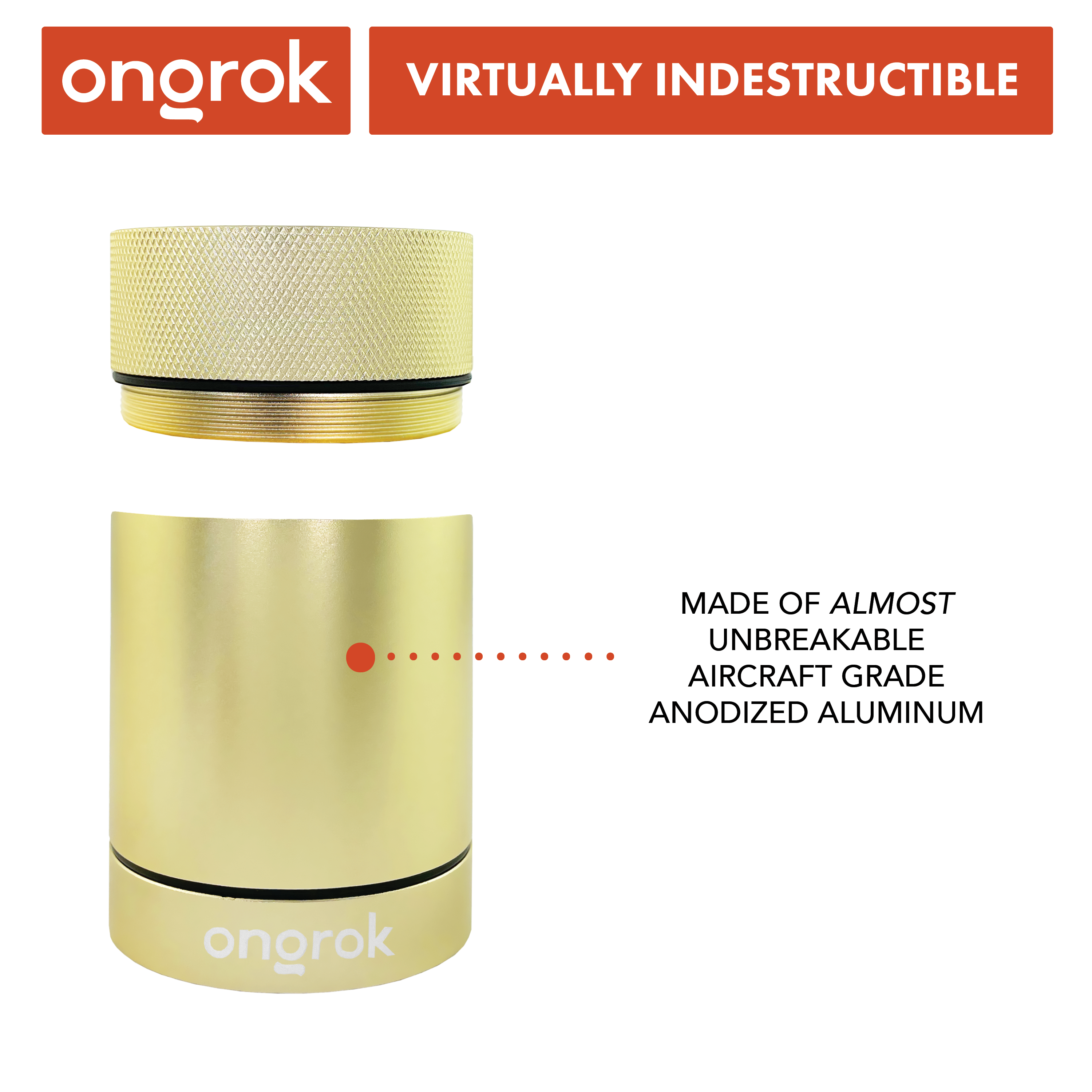 Ongrok Aluminum Metal Storage Jar - Discreet Smoker