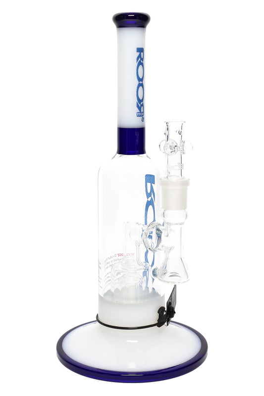 ROOR Tech Multicolor Stemless Straight Tube Bong – Barrel Perc – 12″ - Discreet Smoker