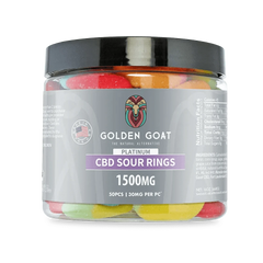 Platinum CBD Gummies 1500mg - Neon Rings - Discreet Smoker