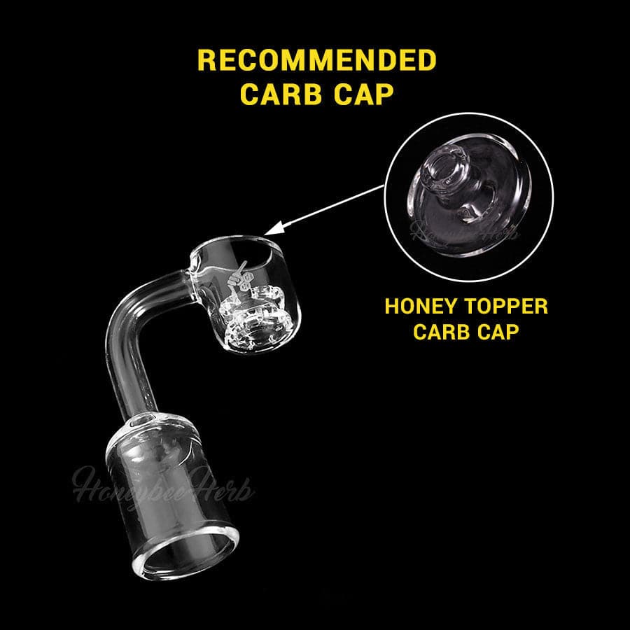 HONEYCOMB KNOT QUARTZ BANGER - 90° DEGREE | YL - Discreet Smoker