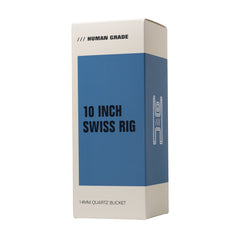 Human Grade 10" Swiss Rig Glass Recycler Water Pipe - Discreet Smoker