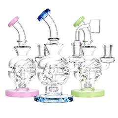 Pulsar Mini Egg Dab Rig - 7" / 14mm F / Colors Vary - Discreet Smoker
