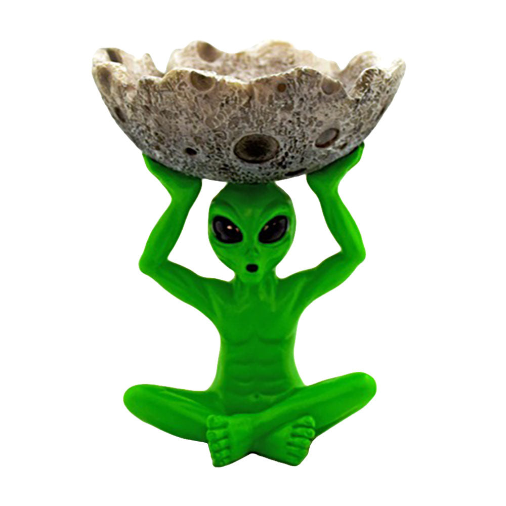 Alien Holding Moon Ashtray - 5.5" - Discreet Smoker