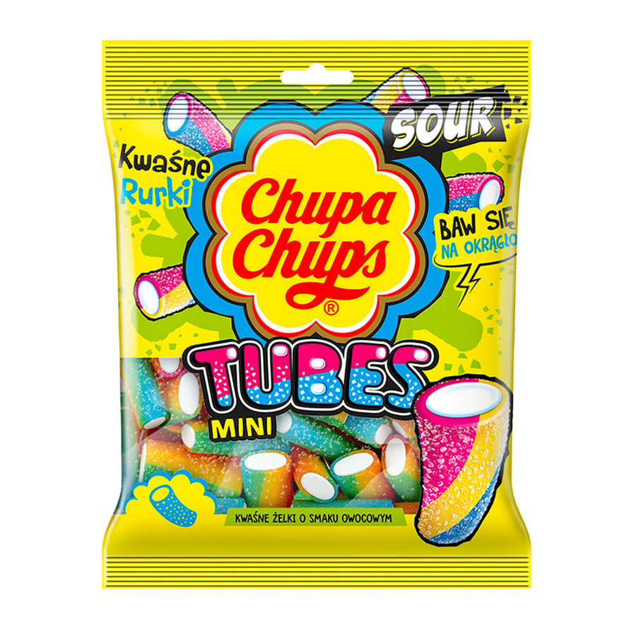 Chupa Chups Sour Mini Tubes 90g (POLAND) - Discreet Smoker