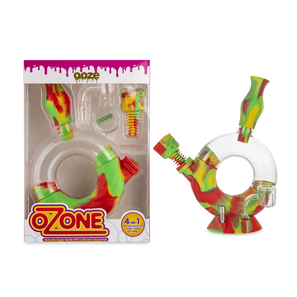 Ooze Ozone Silicone Water Pipe and Dab Straw - Discreet Smoker