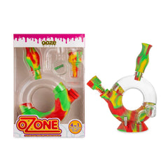 Ooze Ozone Silicone Water Pipe and Dab Straw - Discreet Smoker