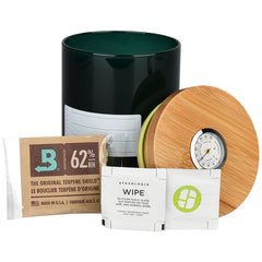 Stashlogix Bamboo Smart Jar w/ Boveda Pack - XL - Discreet Smoker