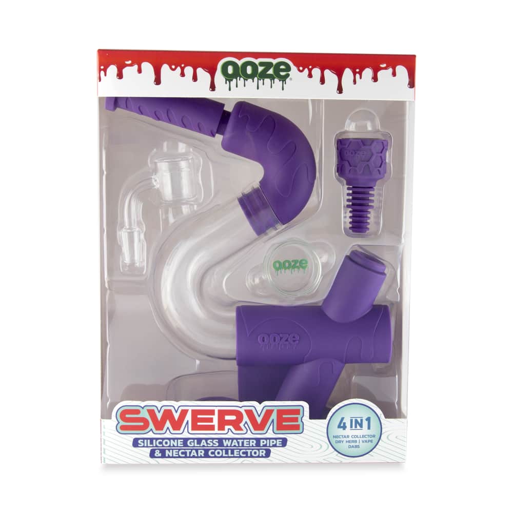 Ooze Swerve Silicone Water Pipe - Discreet Smoker