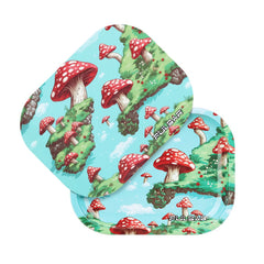 Pulsar Mini Rolling Tray & Lid Kit - Floating Mushrooms / 7"x5.5" - Discreet Smoker