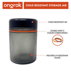 Ongrok 1000ml Child Resistant Storage Jar, 1 pack