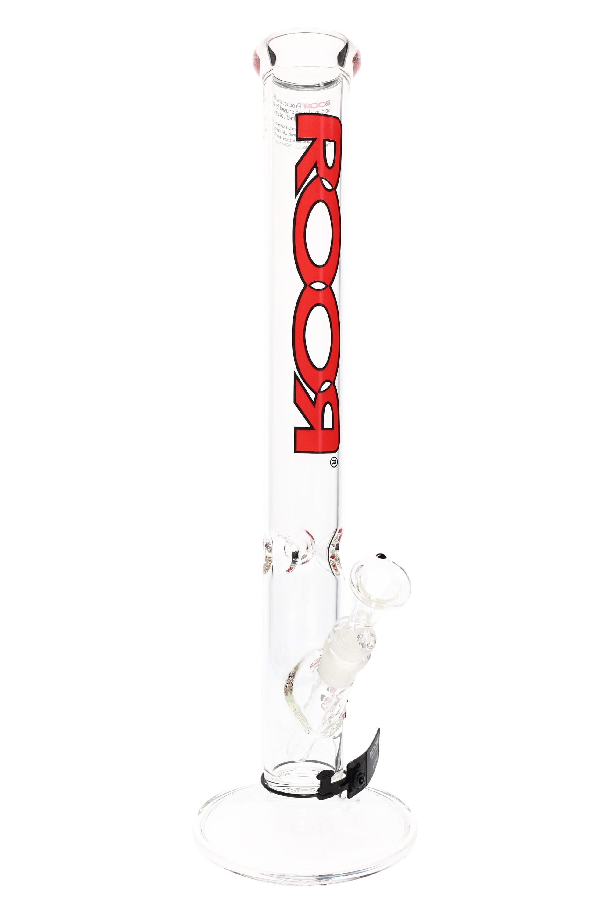 ROOR 18" Straight Shooter – 5 mm Glass-on-Glass Tube with Ice Pinch - Discreet Smoker