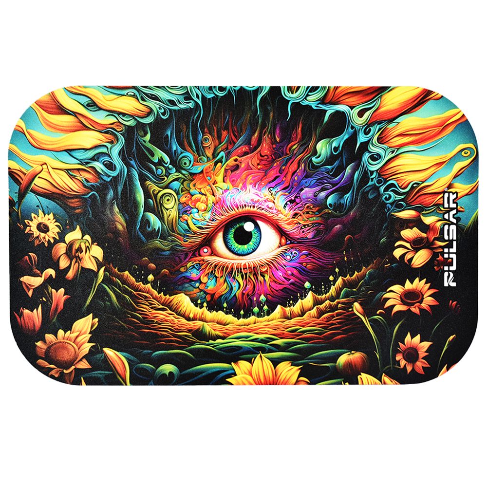 Pulsar Magnetic Rolling Tray Lid - Sunflower Of The Mind / 11"x7" - Discreet Smoker