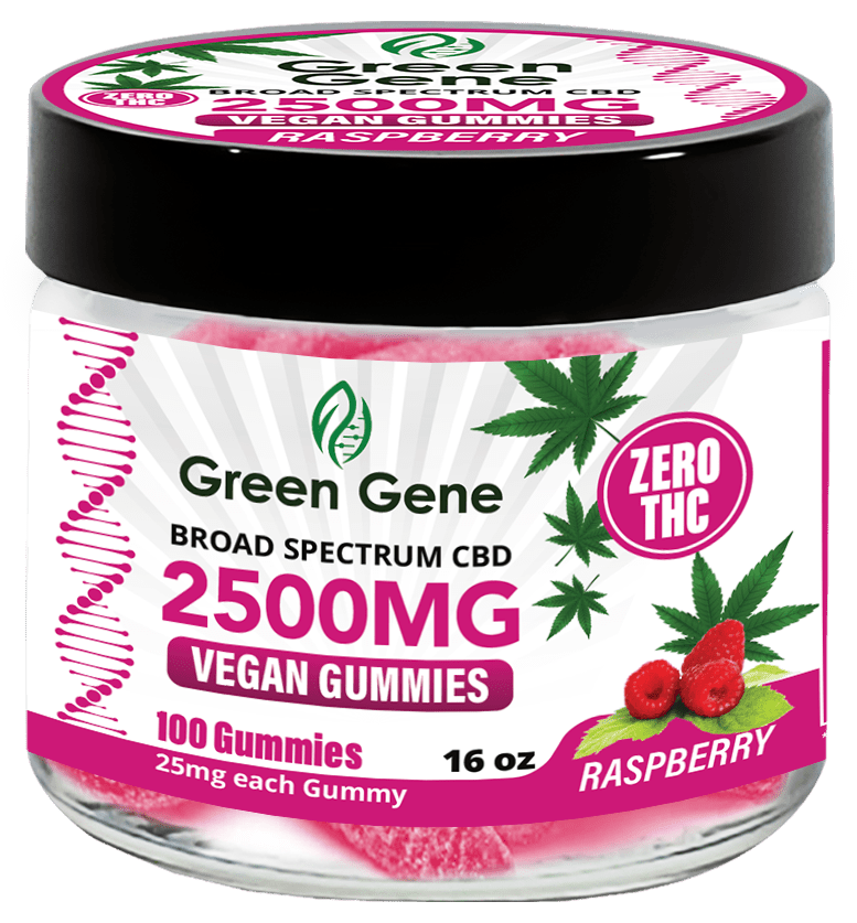 Green Genie CBD Vegan Pectin Infused Gummies w/ B12 Vitamins (625MG - 2500MG) - Discreet Smoker