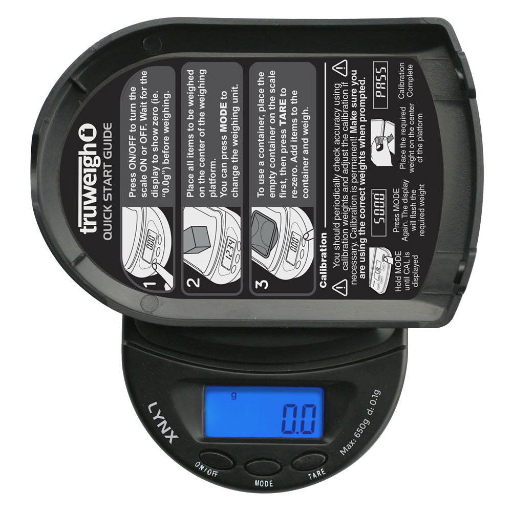 Truweigh Lynx Digital Mini Scale | 650g x 0.1g - Discreet Smoker