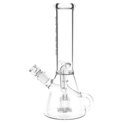 Pulsar Quad-Arm Mini Circ Perc Recycler Beaker Glass Water Pipe - 12" / 14mm F / Clear - Discreet Smoker