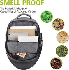 OZCHIN Smell Proof Backpack with Combination Lock, Double Sealed Zipper Classicssmell Proof Travel Backpack, Large Capacity Smell Proof Container Carbon Enduring, Great Gifts for Men Women